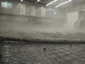 Монтаж бетонного пола в производственном цехе